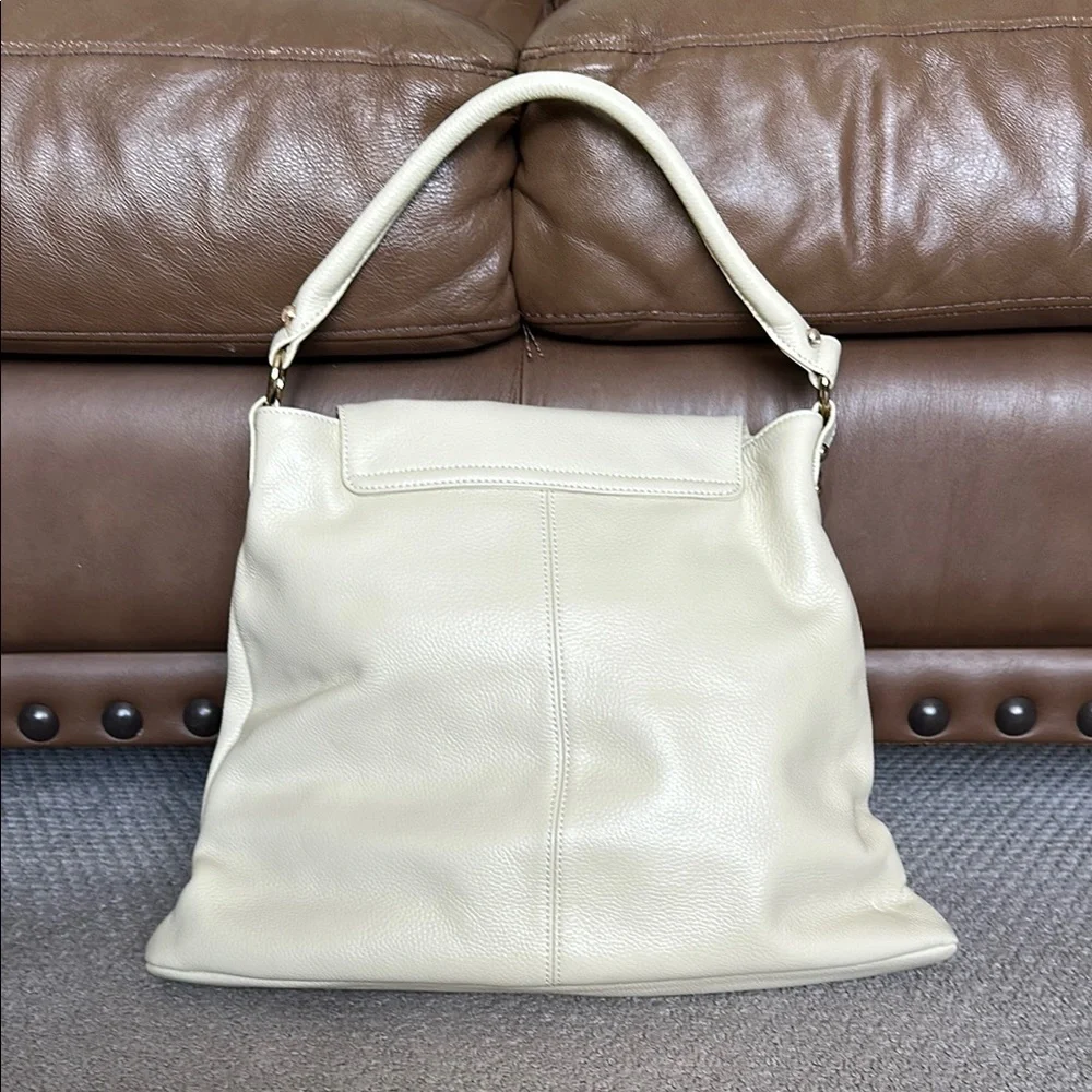 •ONNA EHRLICH• Cream Colored Shoulder Bag - Picture 2 of 12